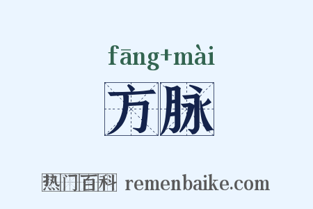 方脉是什么意思的图片